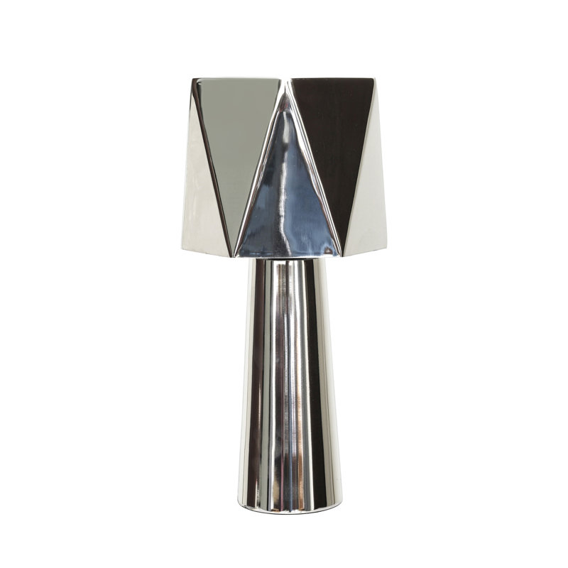 Lampe de table en nickel poli