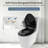 ELLO&ALLO Elongated Toilet Seat Adult/Child,Built-In Potty Training Seat, Soft Quiet Close Non-Slip Seat,Magnetic Kids Seat and Cover for Elongated Oval Toilets,Black-129206383-129206380