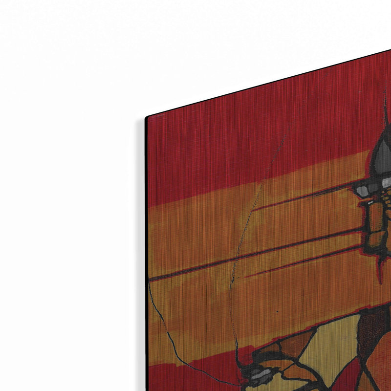 «Se segmented Man Orange» par Craig Snodgrass, art mural en métal, H 36 po x l 24 po