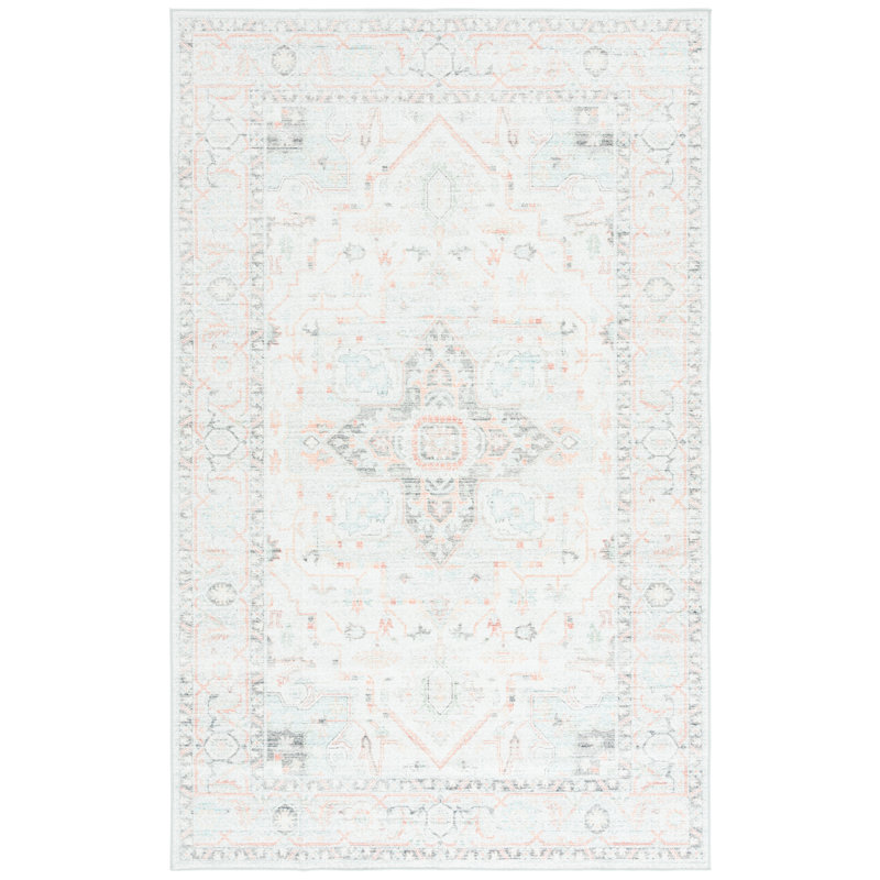 Tapis gris clair / vert clair Arizona 913, Rectangle de 5 pi x 8 pi