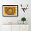 The Eye of a Yellow Sunflower in Abstract - Picture Frame Graphic Art Print on MDF-55737504-55737503
