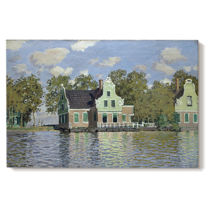 Houses on the Achterzaan-Claude Monet-Gallery Wrapped Canvas-1871, 32 x 48