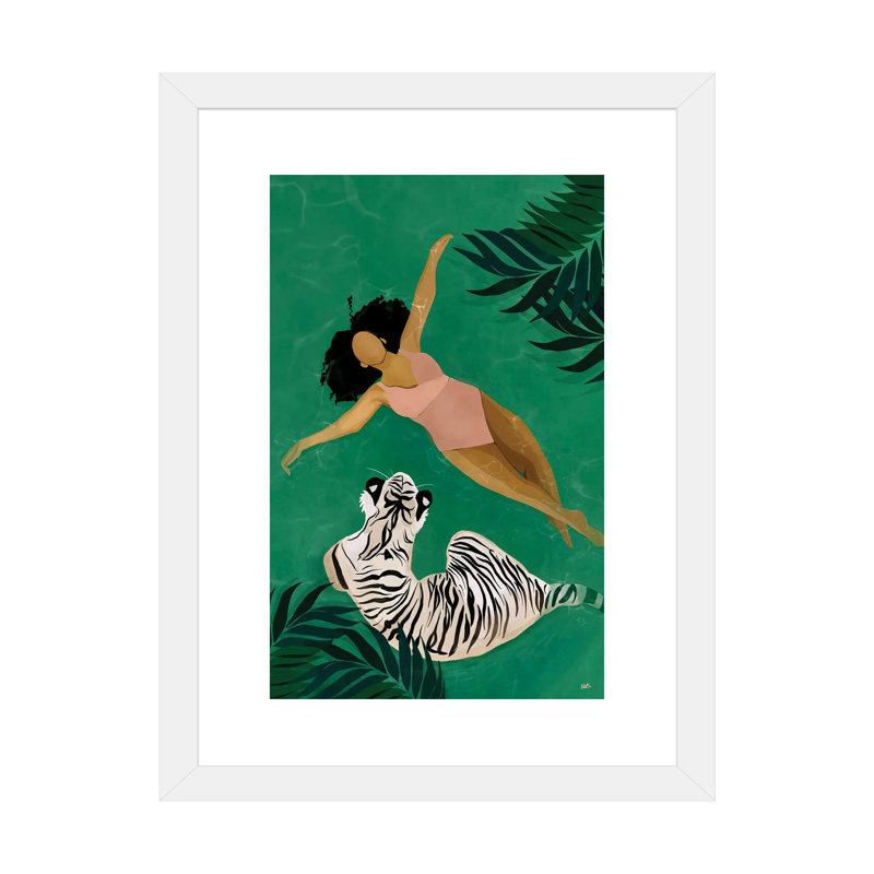 « Drift » par Bria Nicole-impression d’art graphique, H 32 po x l 24 po x P 1 po, Papier encadré blanc, Blanc