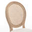 Chaises de salle à manger de style campagnard, structure en bois massif, assise rembourrée en lin et dossier en rotin tressé, ensemble de 2, pour un confort et un style optimaux (Chaise seule)-2071222683