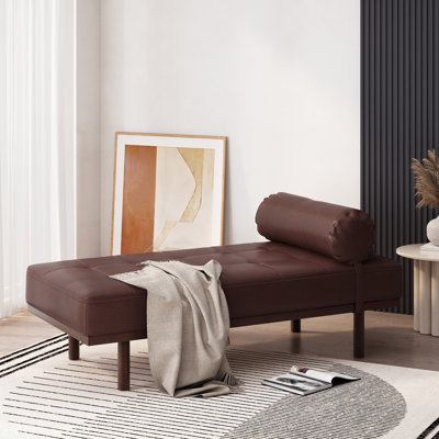 Chaise longue en similicuir Sushpal