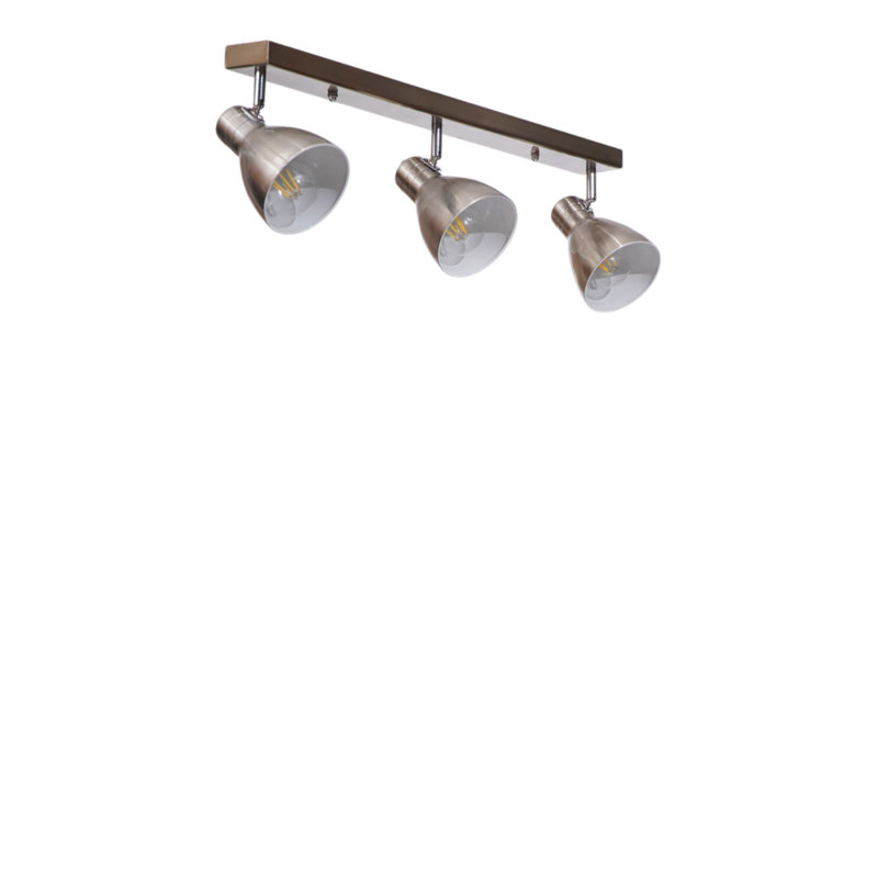 Lustre, Chrome chrome, 3 niveaux, Trois lumières