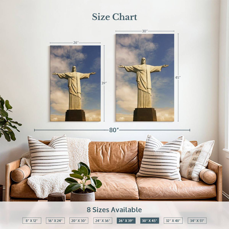 Statue du Christ Rédempteur, Aime, Brésil, H 39 po x l 26 po