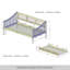 Lit de jour simple en bois avec couchette simple-69192151