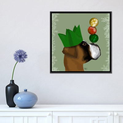 « boxer party pli baubles », reproduction sur toile tendue Fab Funky