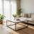 Aurelius Square Coffee Table with Faux Marble Top