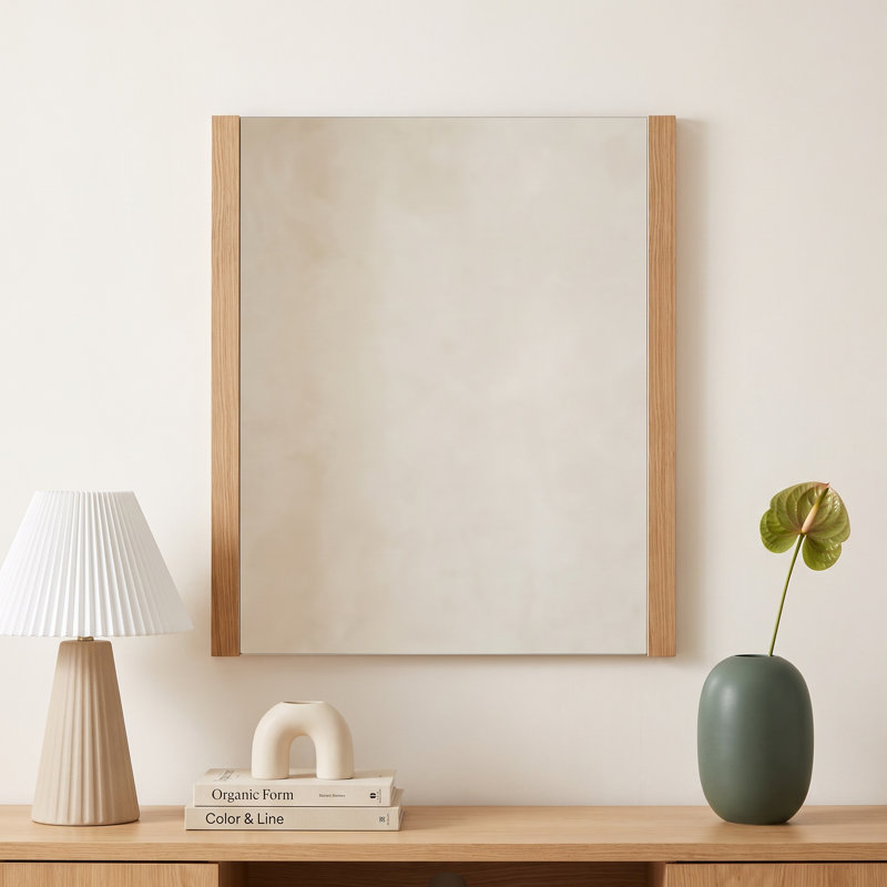 Amalie Rectangle Wall Mirror, Natural Oak