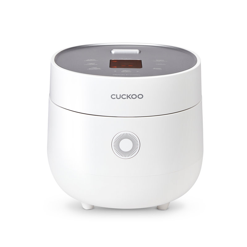 CUCKOO Micom Rice Cooker with Nonstick Inner Pot, 13 Menu Modes, LCD Display, Fuzzy Logic Tech, Auto Clean, 6 Cup, White