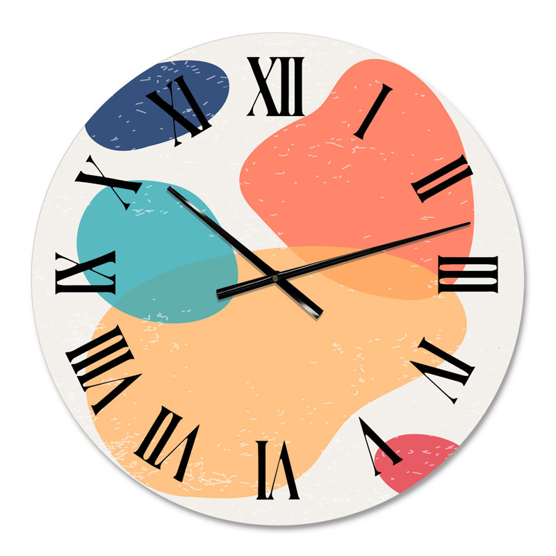 Minimal élémentaire organique et géométrique compostions XXV - horloge murale moderne, Petit
