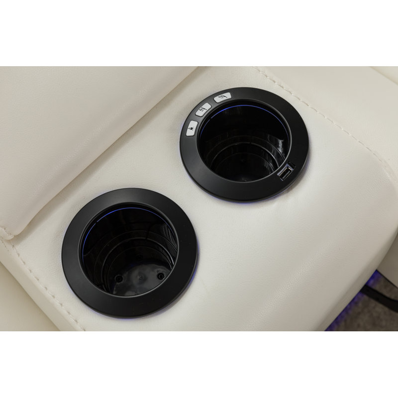 Canapé modulaire inclinable électrique avec haut-parleurs Bluetooth, revêtement en gel de cuir avec DEL, conception moderne pour le confort et le divertissement du salon (sans massage)