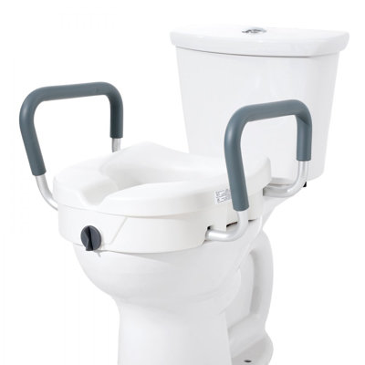 Raised Toilet Seat, 5" Height Raised, 350 lbs Weight Capacity