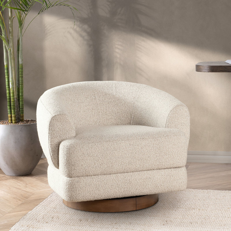 Fauteuil d'appoint pivotant rembourré Chassia