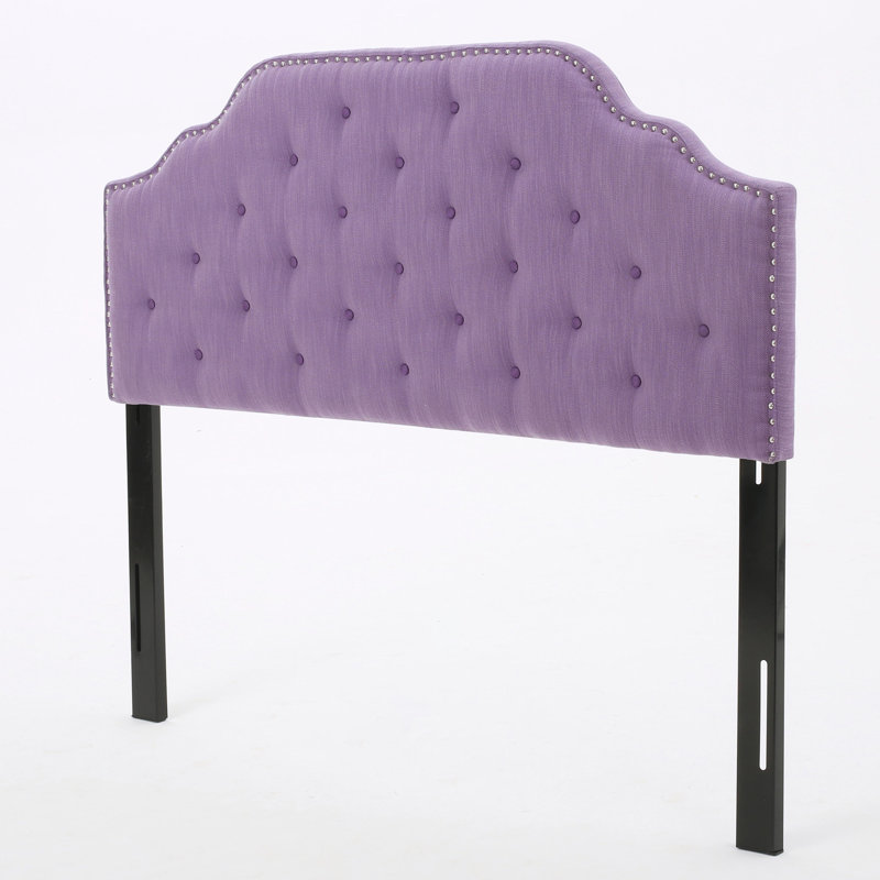 Purple Headboard For Queen And Full Sized Beds, Sleek Look With Sophisticated Stitching, Complements Bedroom, 62.37 In. Depth X 2.81 Width 52.96 Height, 19.12 Lb & In Purple, Minimalist Style