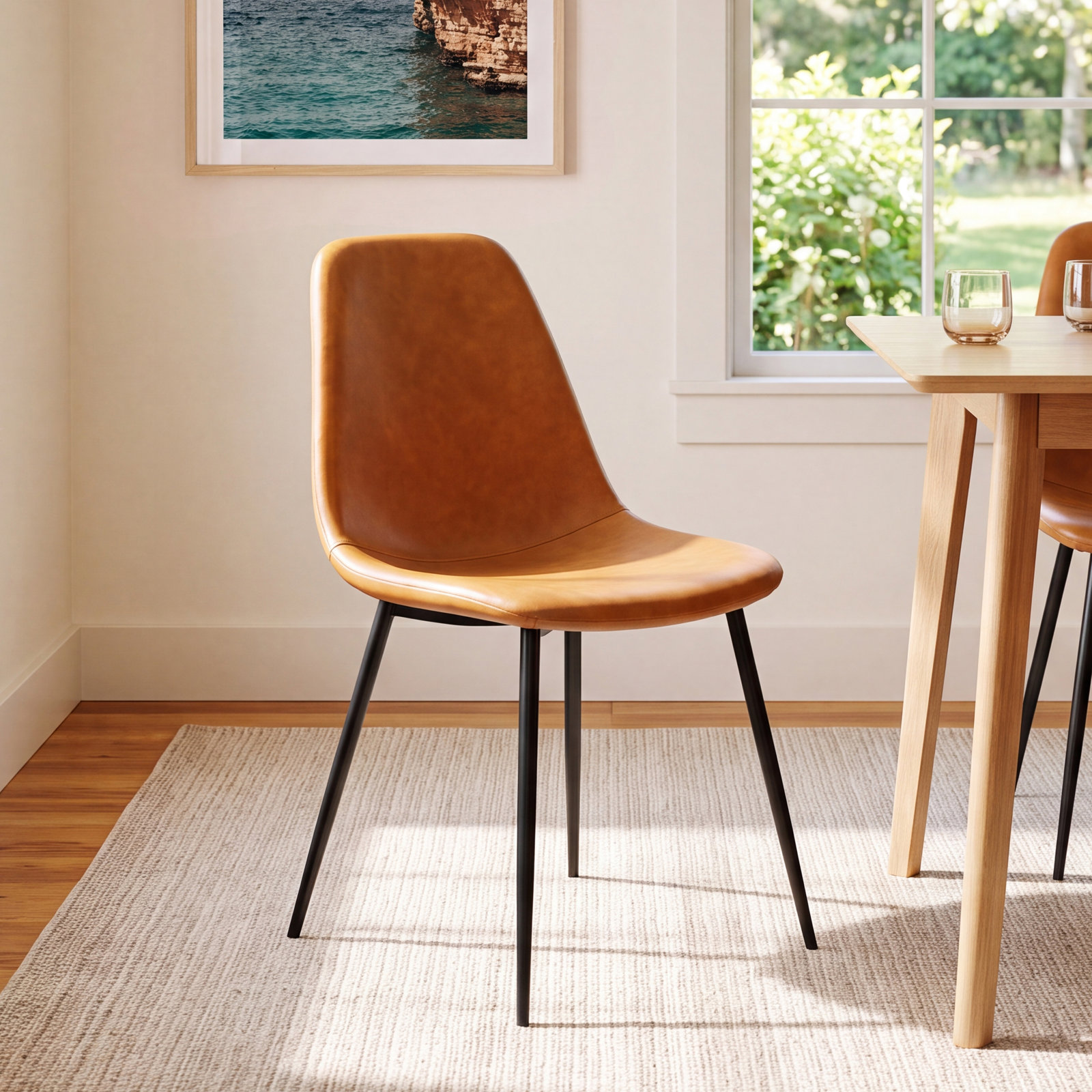 Kody Dining Chair, Saddle Vegan Leather