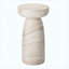 Table d'appoint 13 po en forme de champignon en grain de pierre naturelle, table de bout de patio autoportante imperméable, table d'appoint décorative pour canapé de couloir de balcon