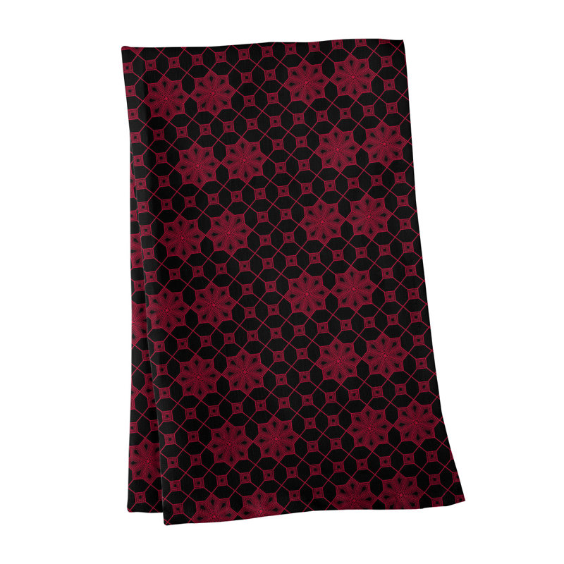 Serviette de thé classique à treillis Mcguigan, Sergé de coton, Rouge / noir