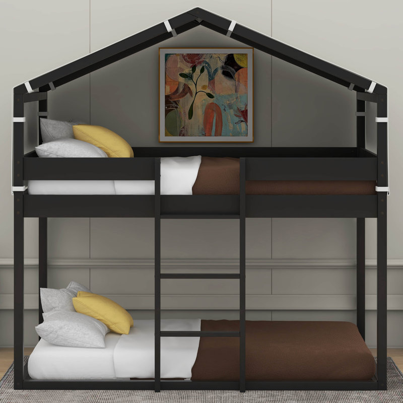 Lit simple en bois avec tente Alissah
