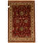 Hand-Knotted High-Quality Wine and Beige Area Rug