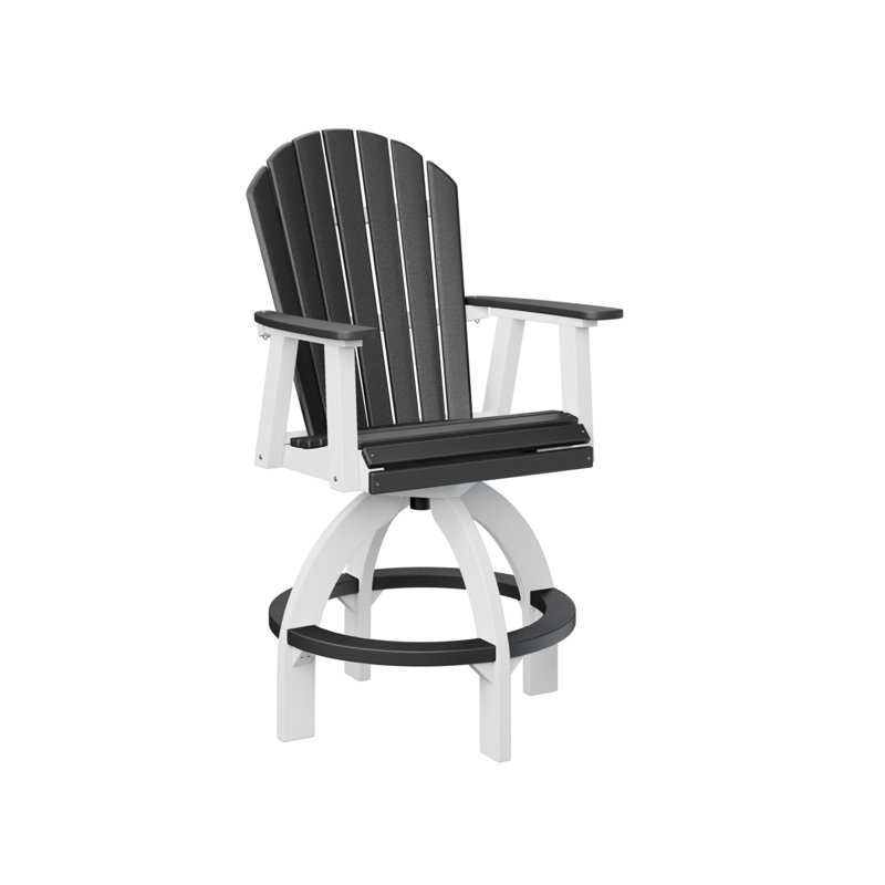 Chaise de bar pivotante Dawnita, 26.5", Noir