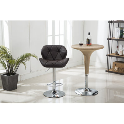 Sanchez Swivel Upholstered Adjustable Height Counter Stool