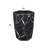 24" Black Glass Hexagonal Drum End Table