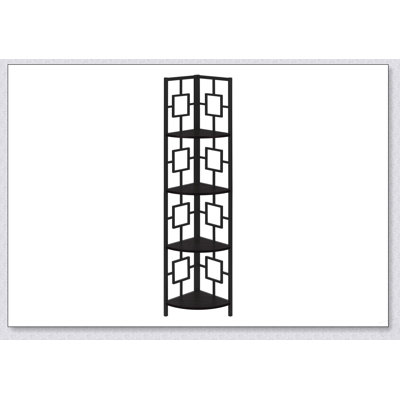 Étagère d'angle élégante à 4 niveaux, idéale pour les bureaux et les chambres modernes, optimise l'espace et rehausse la décoration.