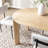 Kering 75" Oak Wood Oval Dining Table