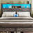 Lozandier Headboard with Storage, Power Outlet, USB Ports and LED Strip-1071489322-1071489327