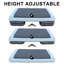 Adjustable Workout Aerobic Stepper In Fitness & Exercise Step Platform Trainer Gray Black With 2 Risers-125225439