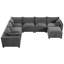 Canapé modulaire en forme de U de 117,5 po avec repose-pieds de rangement mobile et large pour des espaces de vie flexibles-1867335926