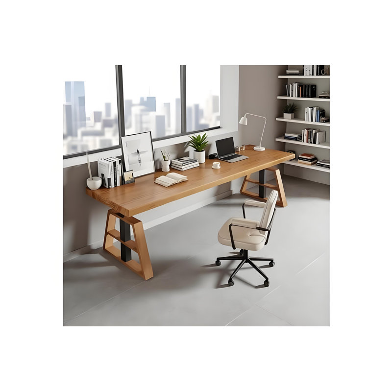 Bureau d'ordinateur réglable en bois massif