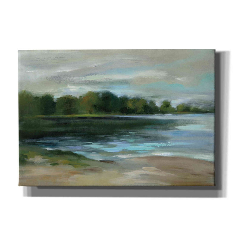 «Lake Af après-midi Stillness» par Silvia Vassileva, art mural sur toile, H 18 po x l 26 po x P 0,75 po