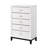Hudson 31" Modern White 5-Drawer Chest of Drawers 