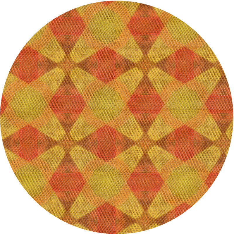 Geometric Indoor Rug, Round 8'