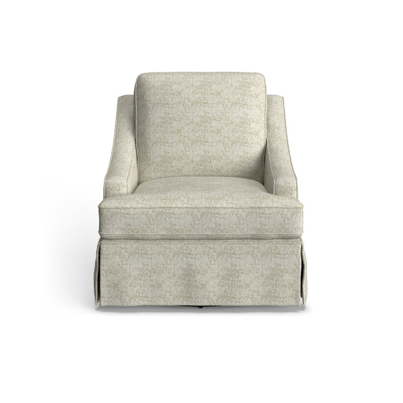 Fauteuil tournant Allerton, Chenille Malibu Parchment Performance