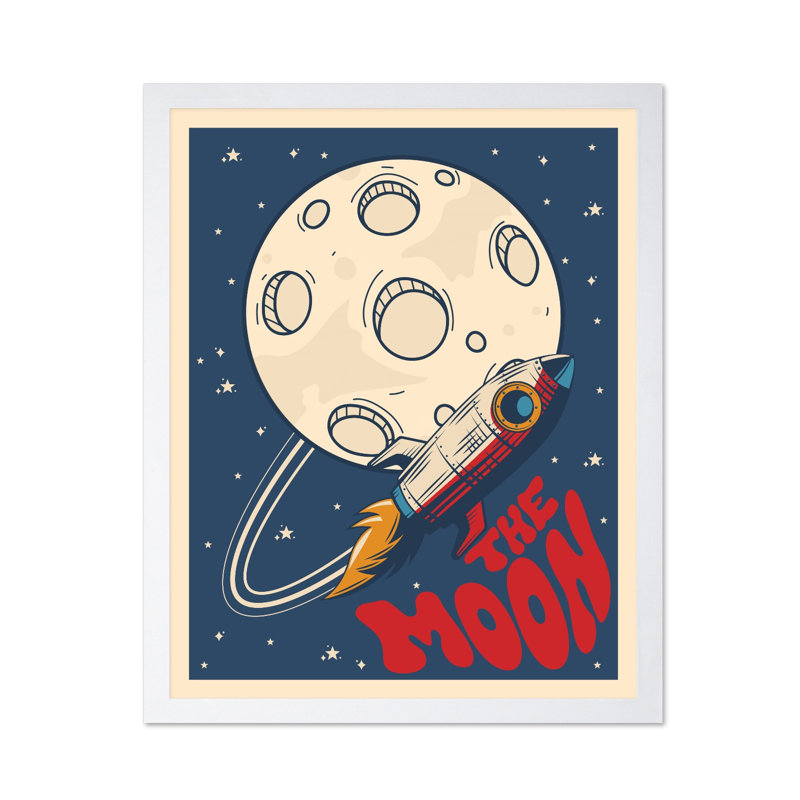 The Moon No2, Affiche, Encadrement blanc, H 11 po x l 14 po