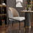 Set Of 2 Kitchen Melway Upholstered Thick Leather Side Chairs-2007276650