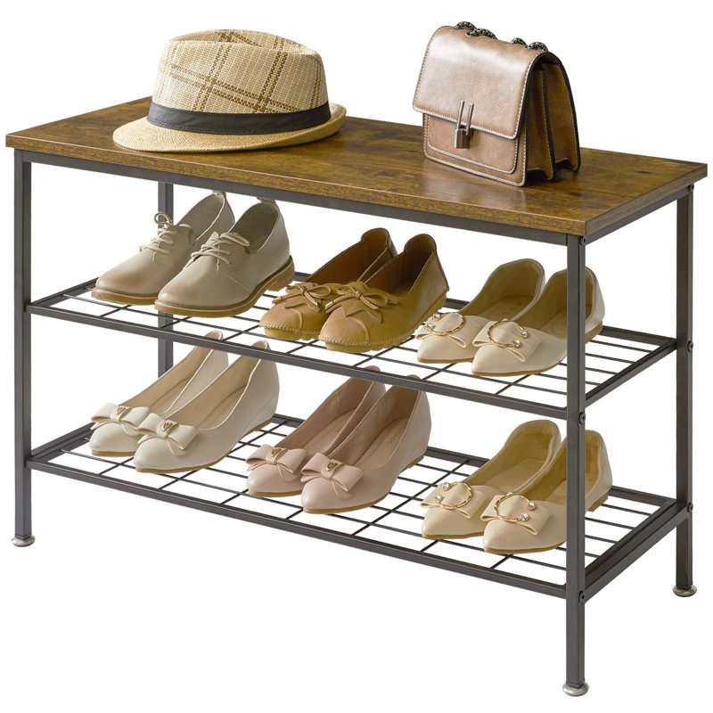 8 Pair Shoe Rack, Brown