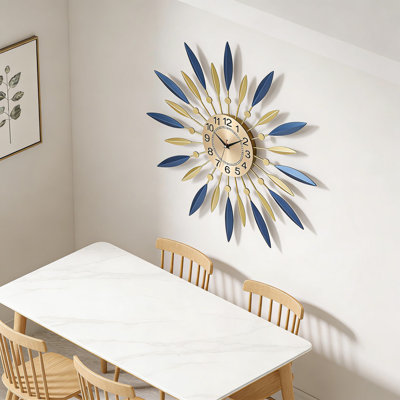 Grande horloge murale silencieuse de 24 pouces sans tic-tac