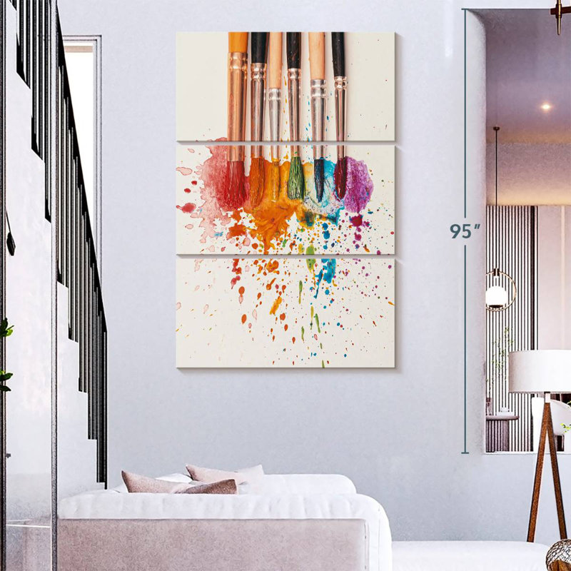 Senne Rainbow Brushes, 74" H x 48" W