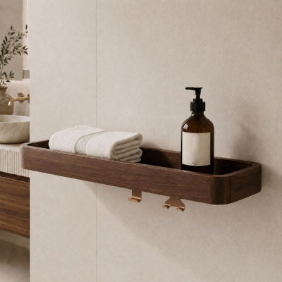 Solid Wood Bathroom Shelves