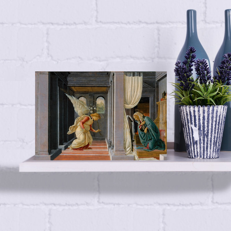 " The Annunciation, C.1485 Abstract Contemporary Architecture Wall Art Print " by Sandro Botticelli, H 12 po x l 18 po
