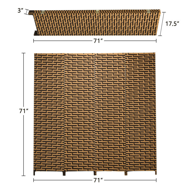 Paravent pliable à 4 panneaux Bayou Breeze