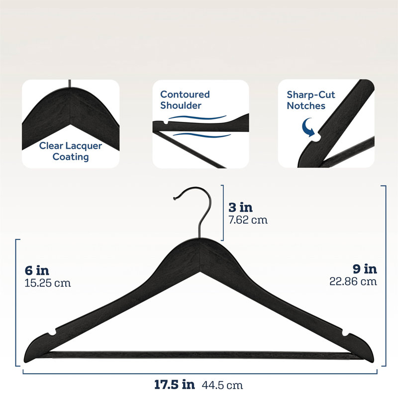 Wood Standard Hanger, Black
