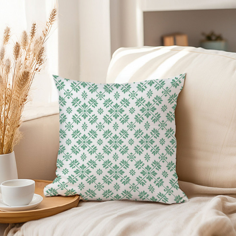 Abstract Mint Pattern V Patterns Modern, 20"H x 20"W