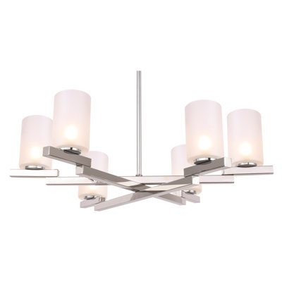 Lustre classique 6 lumières à abat-jour Haslemere